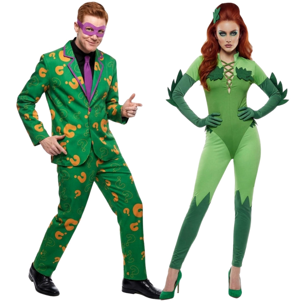 Déguisements en couple Poison Ivy et Homme-Mystère