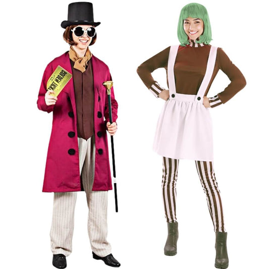 Déguisements de couple de Willy Wonka
