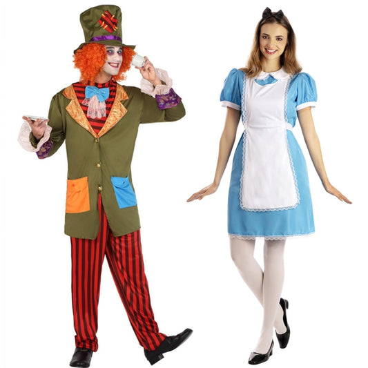 Déguisements de couple Alice et Chapelier