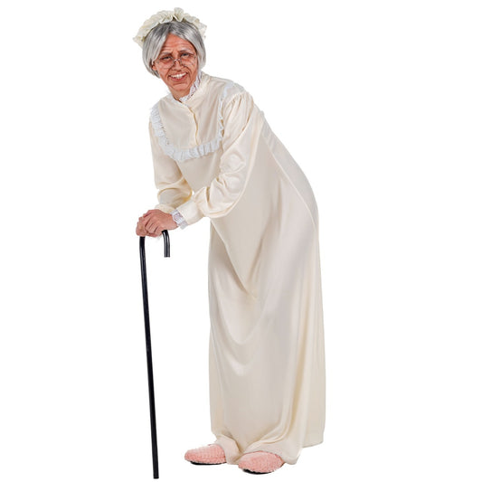 Déguisement de grand-mère chemise de nuit pour adulte