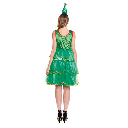 Déguisement d'Arbre de Noël Vert pour femme
