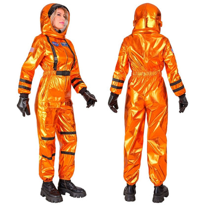 Déguisement d'Astronaute Space Orange pour femme