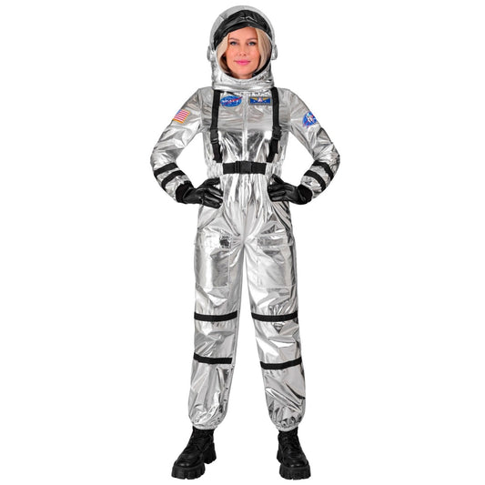 Déguisement d'Astronaute Space Argent pour femme