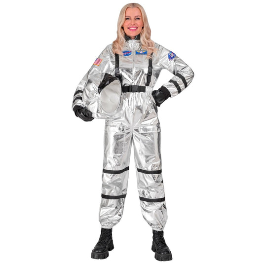 Déguisement d'Astronaute Space Argent pour femme