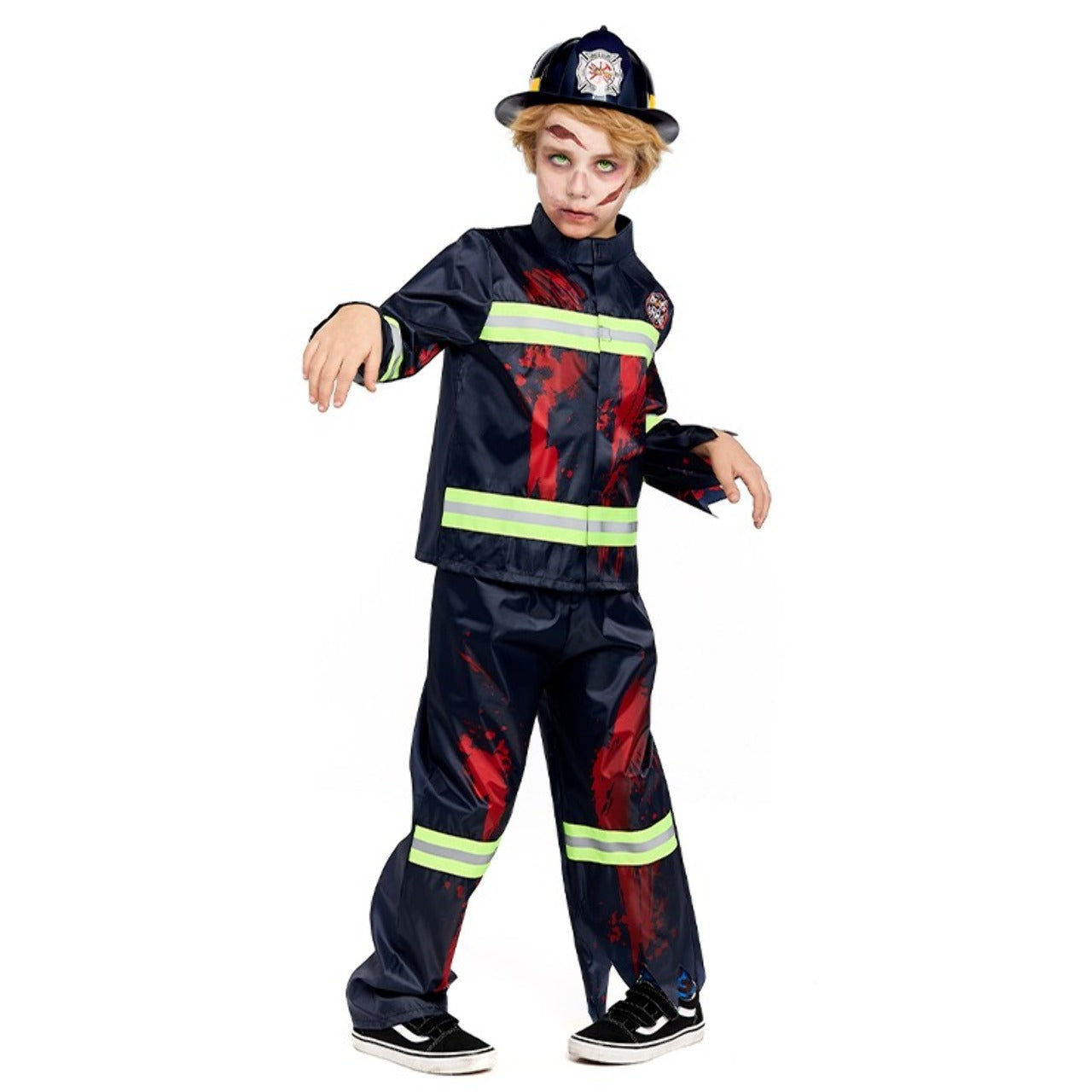 Déguisement de pompier zombie pour enfant