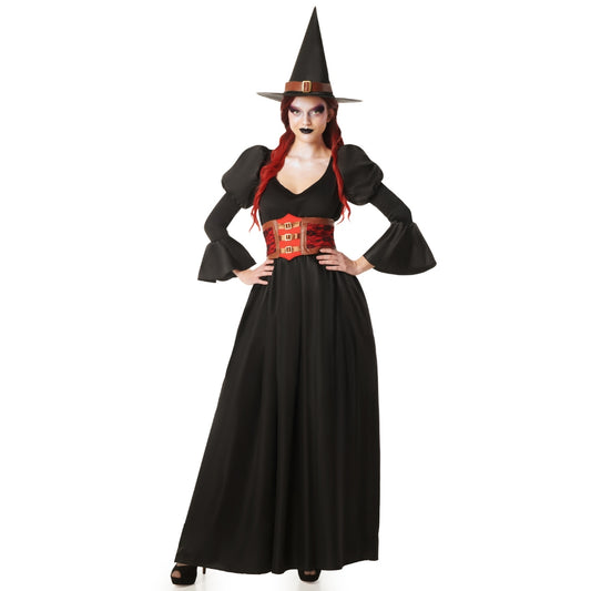 Déguisement Sorcière Noir Corset femme