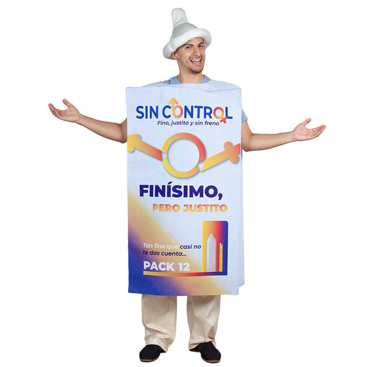 Déguisement de Boîte de Préservatifs Sans Contrôle adulte