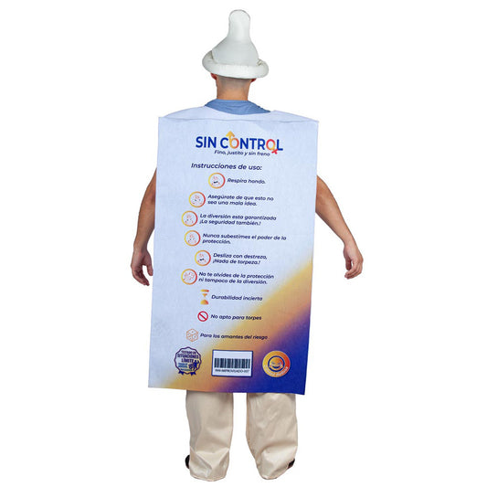 Déguisement de Boîte de Préservatifs Sans Contrôle adulte