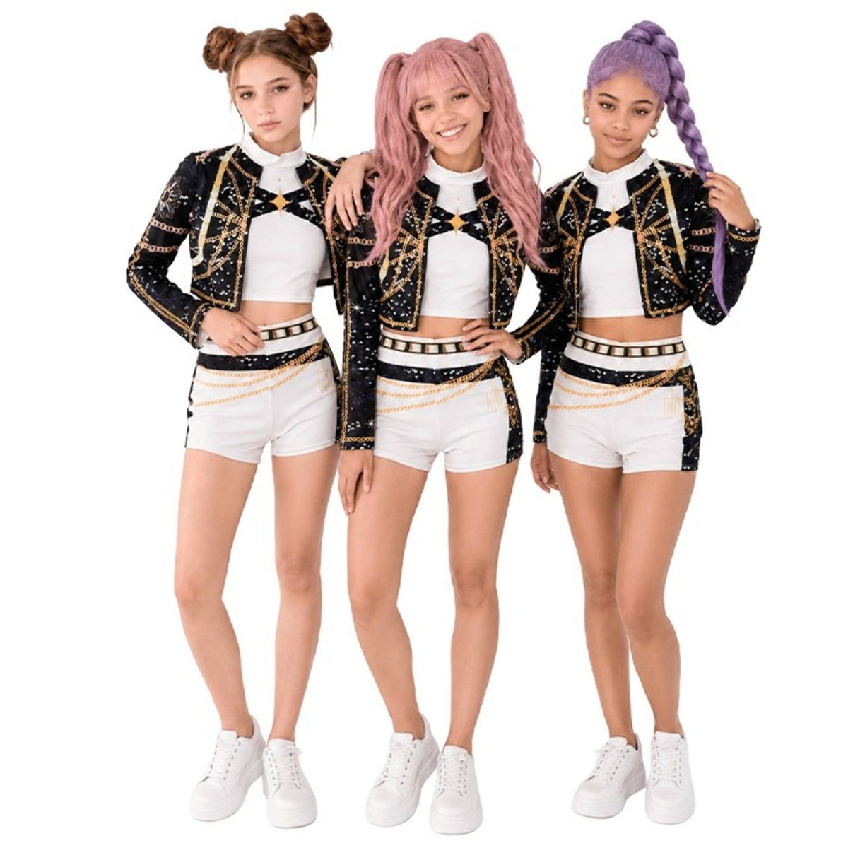 Déguisement de Chanteuse K-Pop Blanche Luxury pour femme