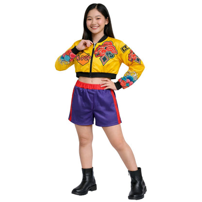 Déguisement de Chanteuse K-Pop Lilas Éco pour fille
