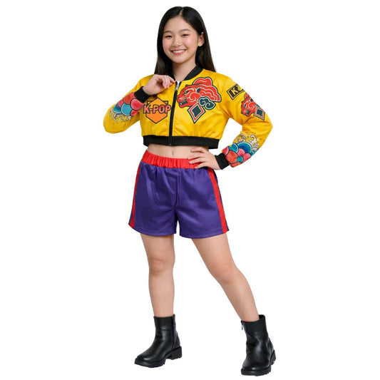 Déguisement de Chanteuse K-Pop Lilas Éco pour fille