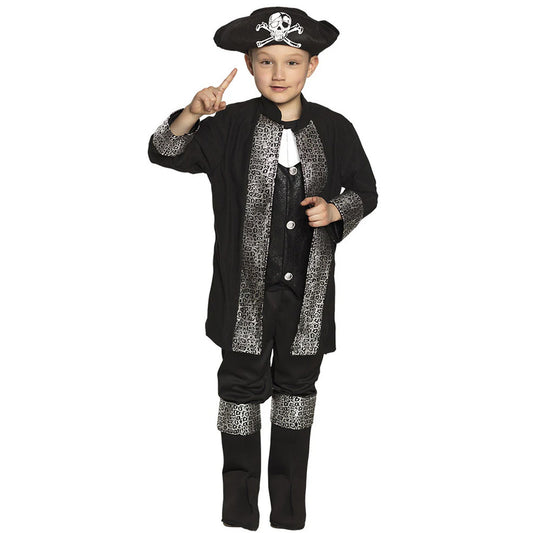 Déguisement de Capitaine Pirate Noir pour enfant