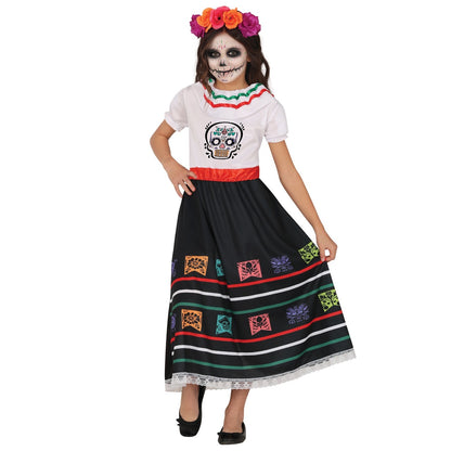 Déguisement Catrina Colorée fille
