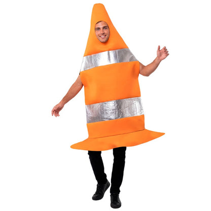 Déguisement Cône de Signalisation Orange adulte