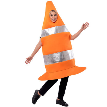 Déguisement Cône de Signalisation Orange adulte