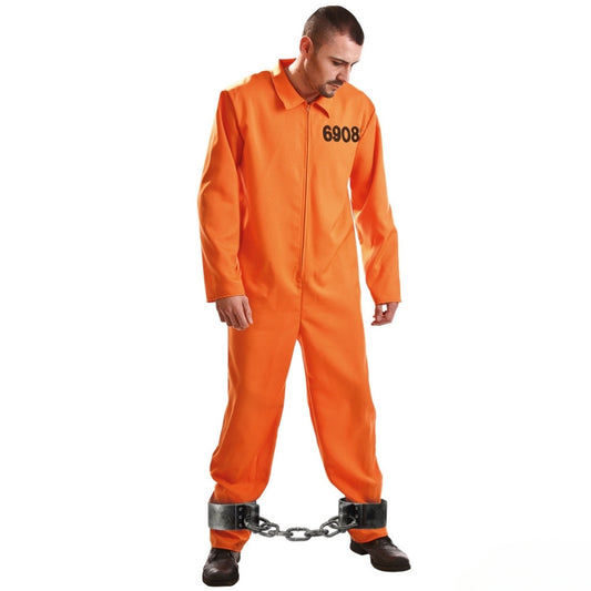 Déguisement de Prisonnier Orange pour adulte