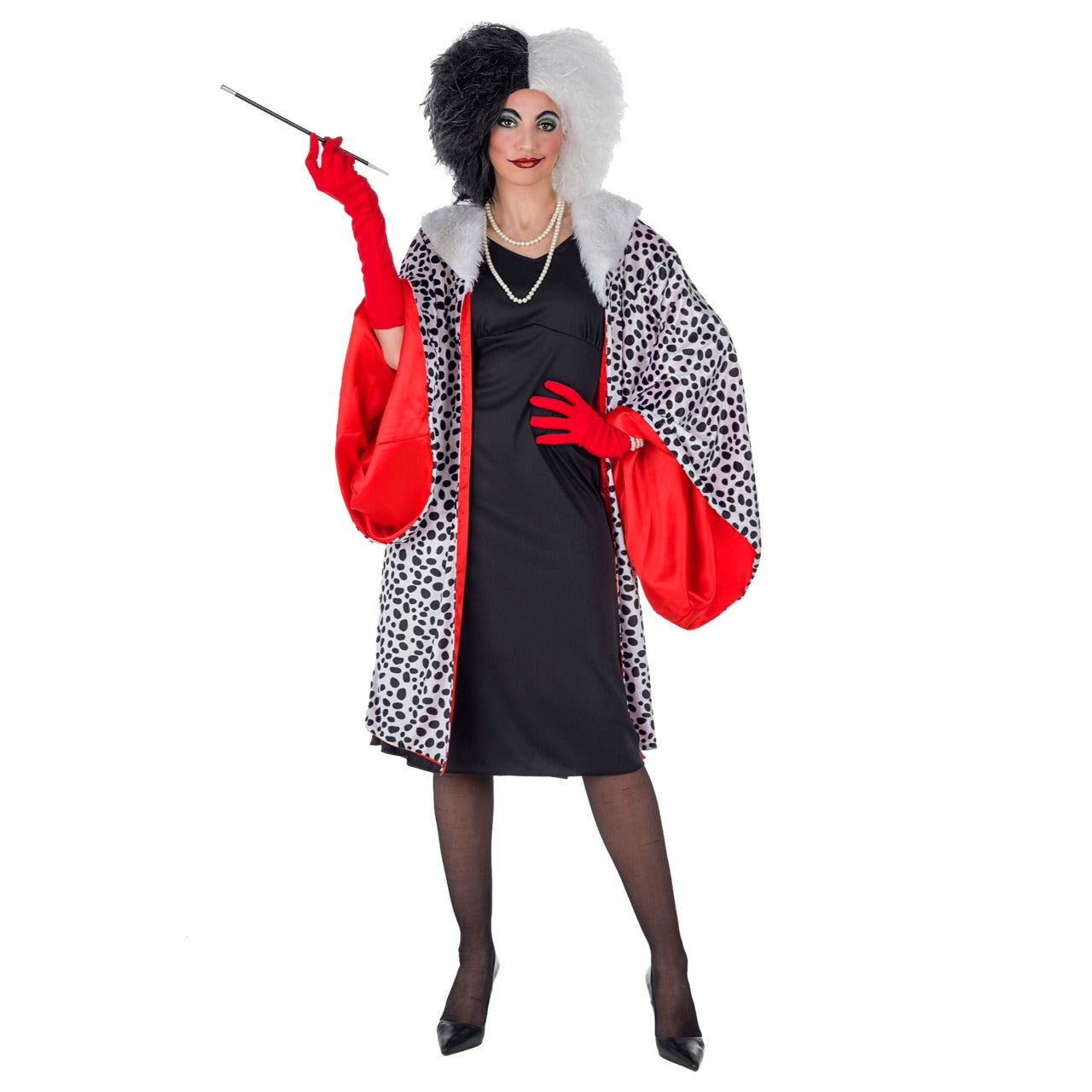 Déguisement de Cruella Manteau Deluxe pour femme
