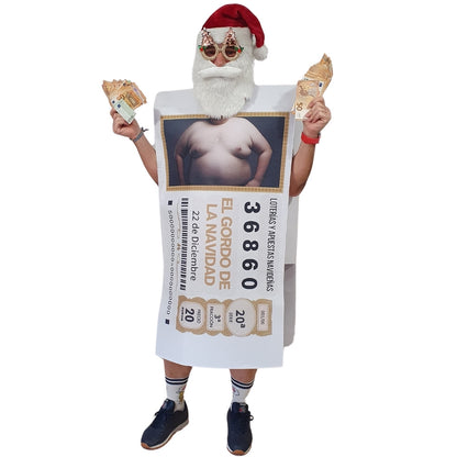 Déguisement Loterie de Noël pour adulte