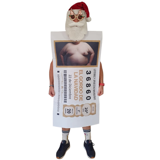 Déguisement Loterie de Noël pour adulte