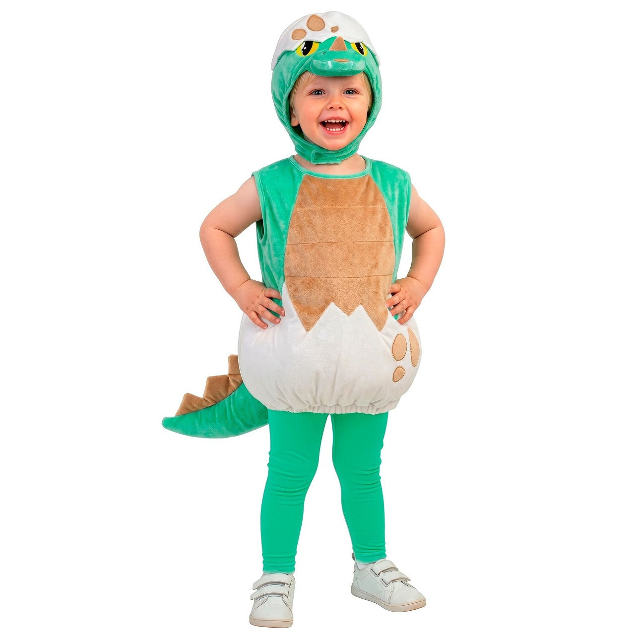 Déguisement de dinosaure vert coquille pour bébé