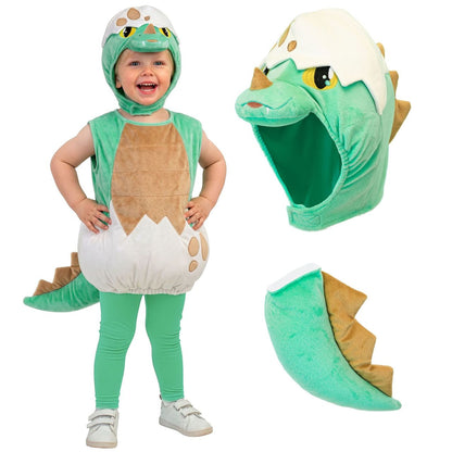 Déguisement de dinosaure vert coquille pour bébé