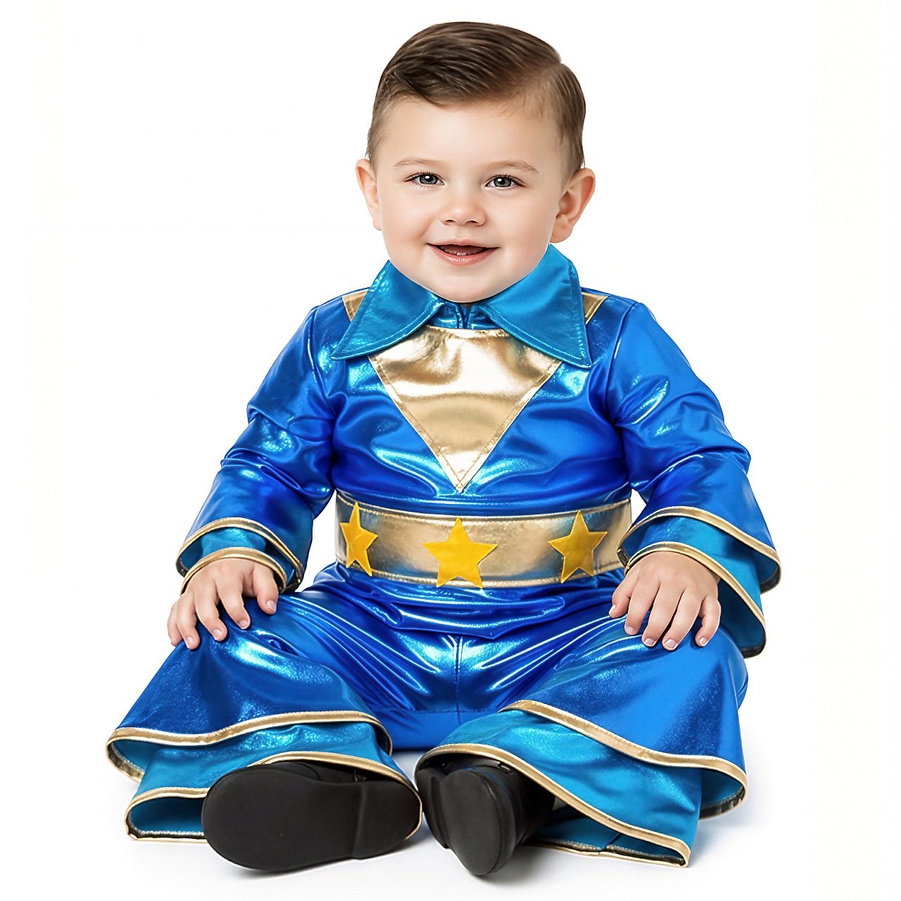 Déguisement de Disco Bleu Années 70 pour bébé