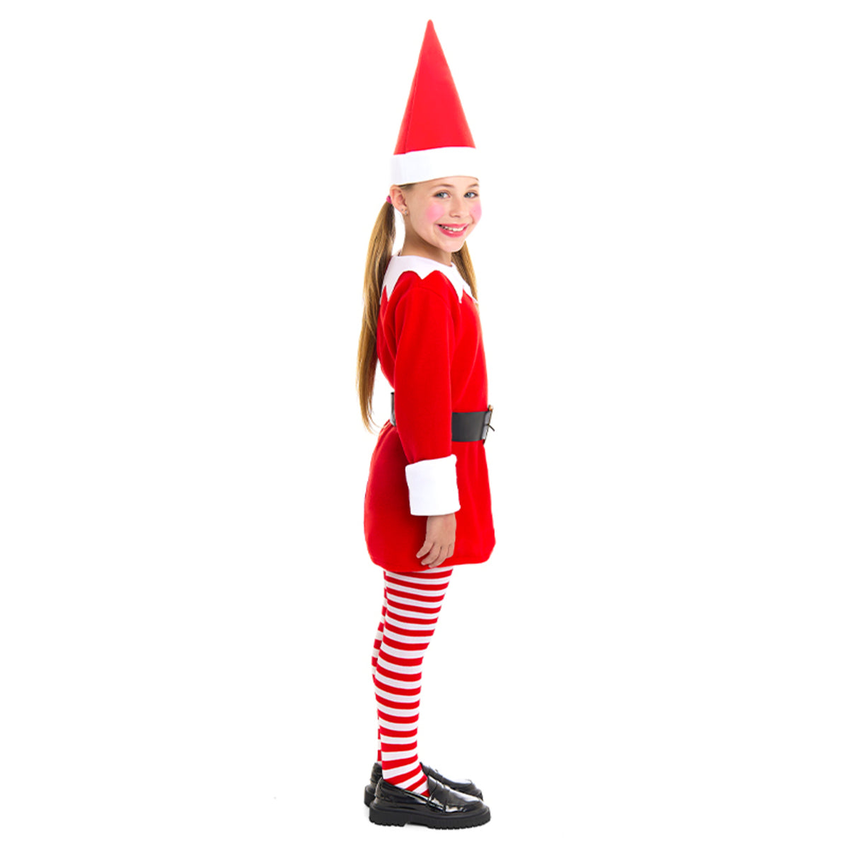 Déguisement d’elfe de Noël rouge pour fille