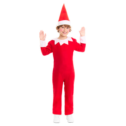 Déguisement d’Elfe de Noël rouge pour enfant