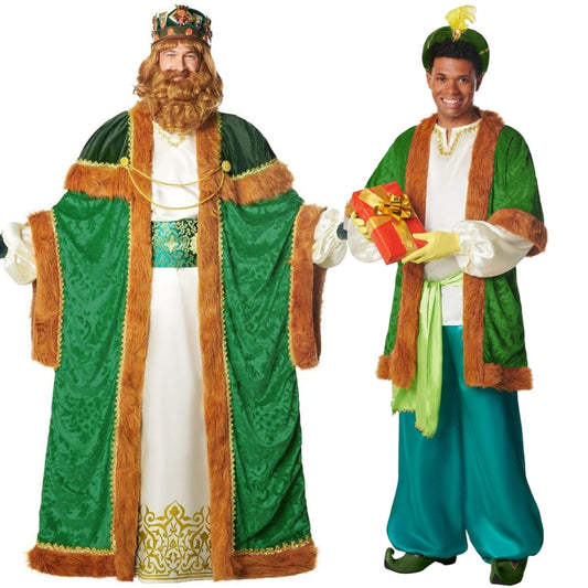 Déguisements de couple Roi Gaspard & Page Extra