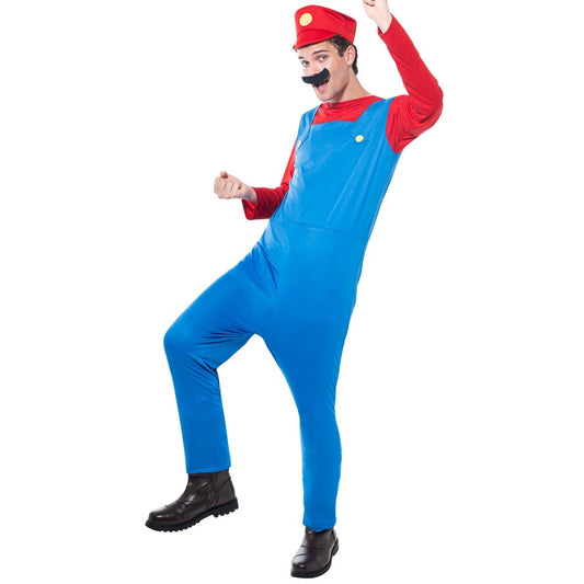 Déguisement de Plombier Mario Éco pour homme