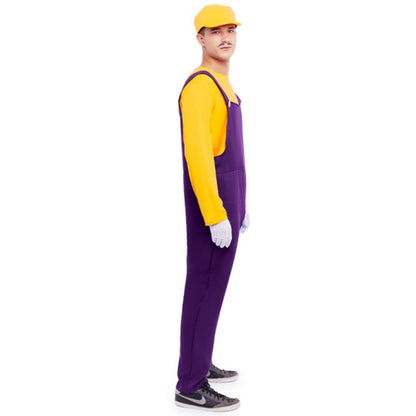 Costume de méchant plombier Wario pour adulte