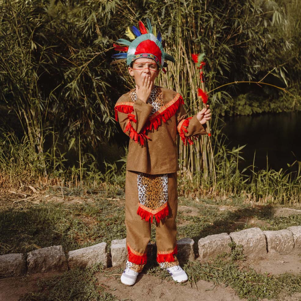 Disfraz indio niño