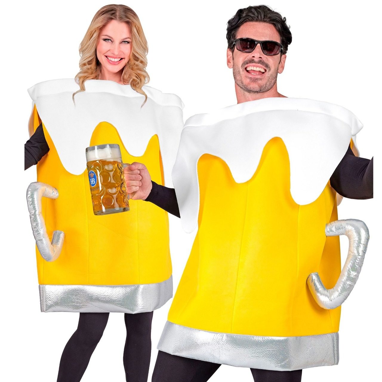 Déguisement de Pichet de Bière Jaune pour adulte 