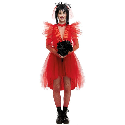Déguisement de Lydia Mariée Rouge pour femme