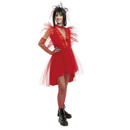 Déguisement de Lydia Mariée Rouge pour femme
