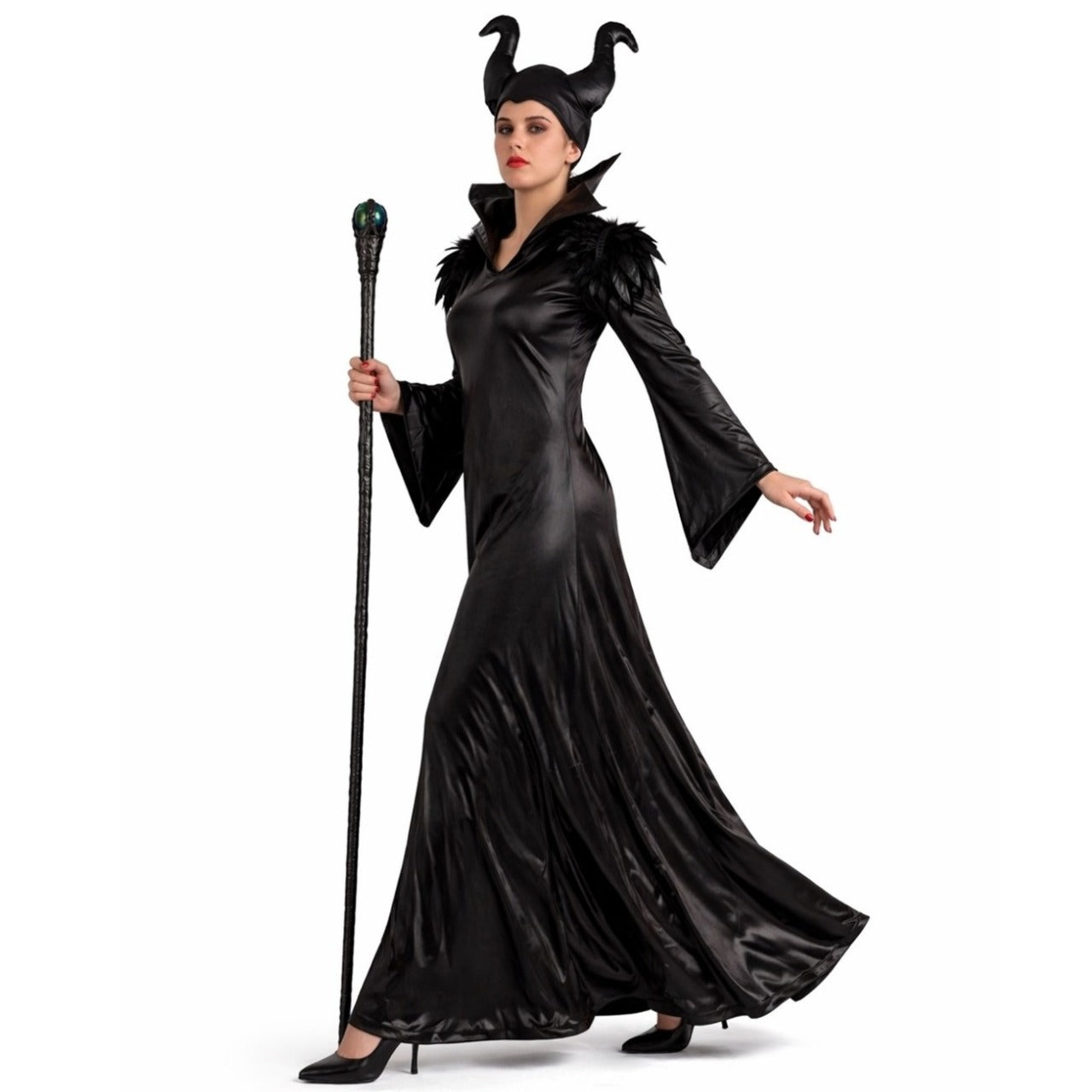 Déguisement Maléfique Plumes femme