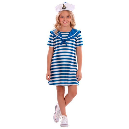 Déguisement Matelot Bleu à Rayures fille