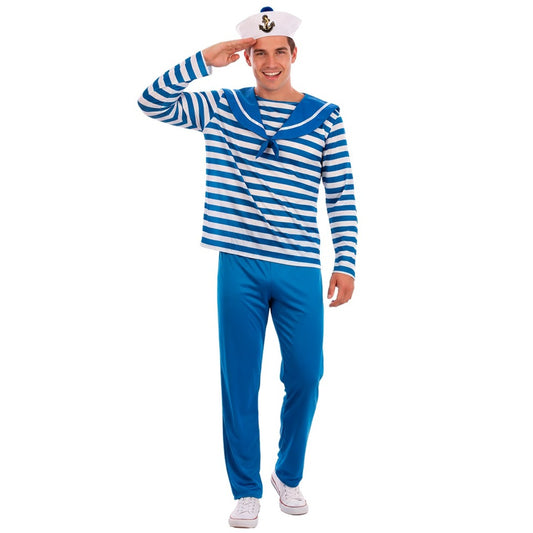 Déguisement Marin Bleu à Rayures homme