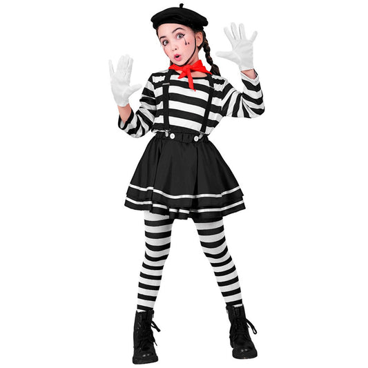 Déguisement de Mime Bicolore pour fille
