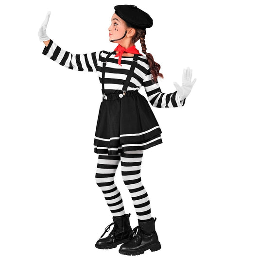 Déguisement de Mime Bicolore pour fille