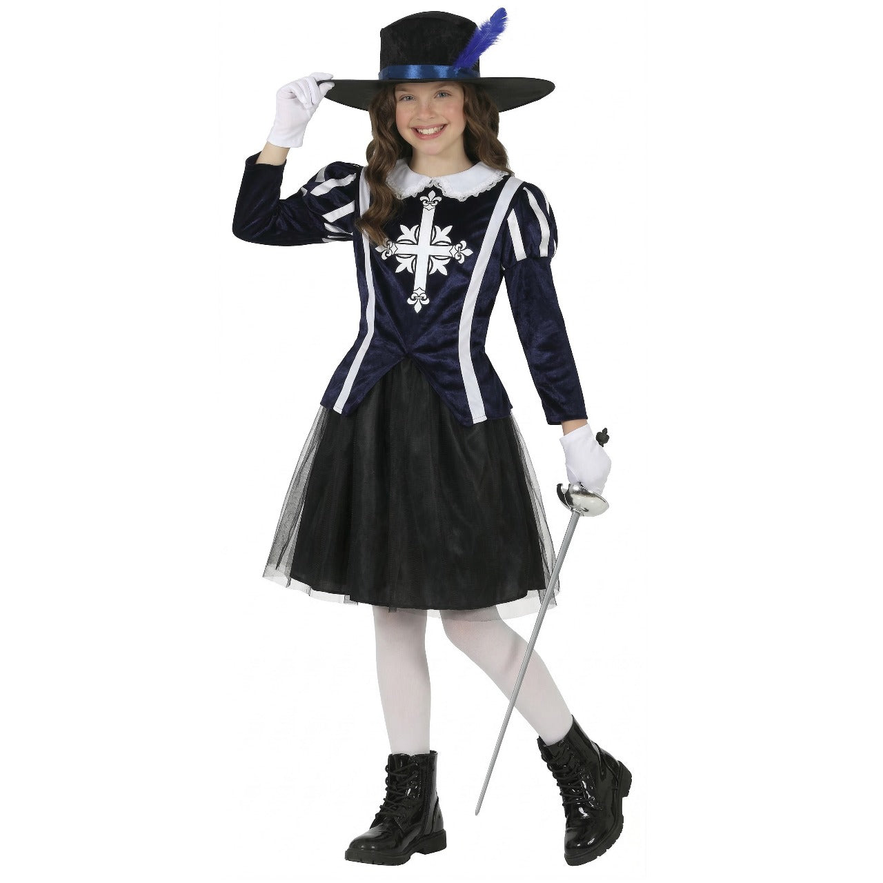Déguisement de Mousquetaire D'Artagnan pour fille