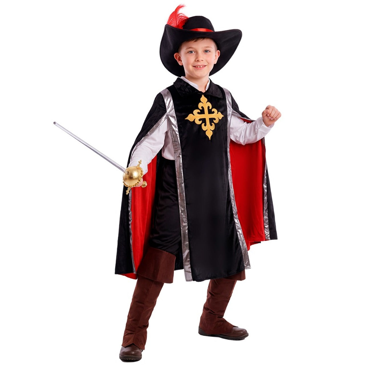Déguisement Mousquetaire Noir enfant