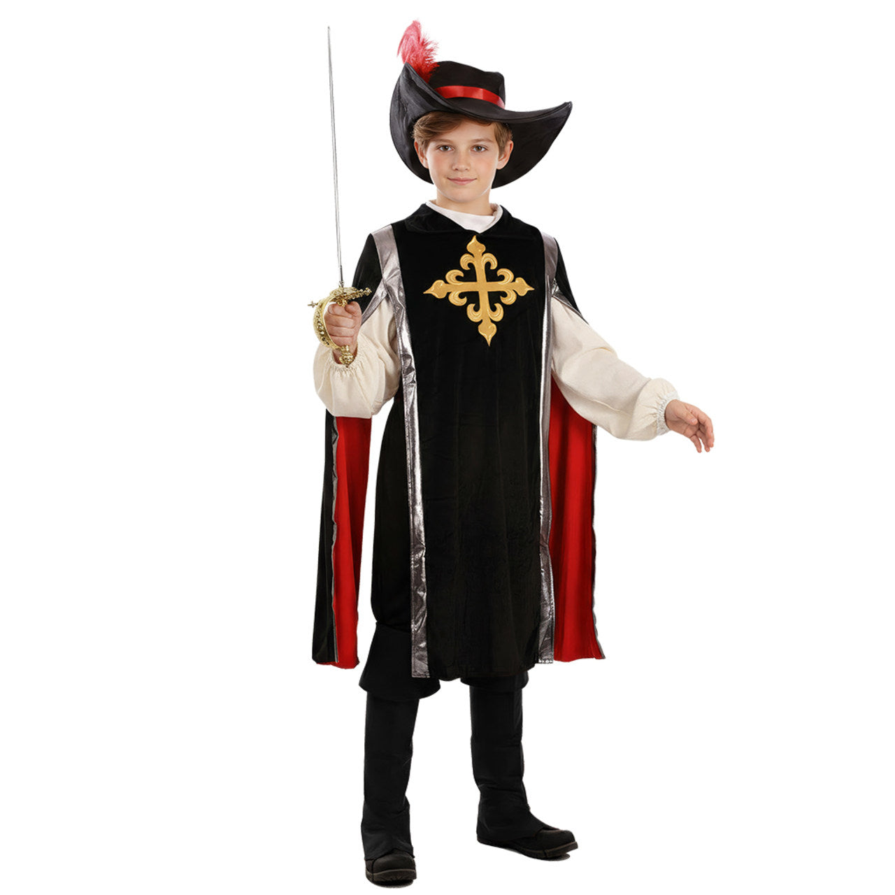 Déguisement Mousquetaire Noir enfant