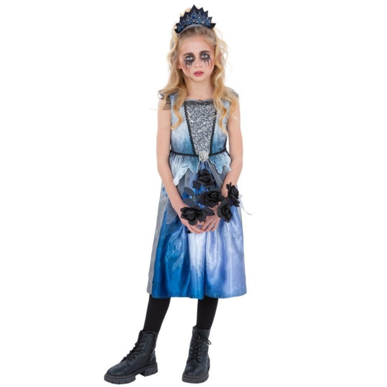 Déguisement de Mariée Fantôme Bleu pour fille