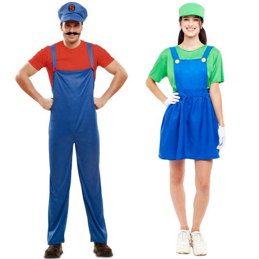 Déguisements de couple Mario et Luigi Jeu Vidéo 