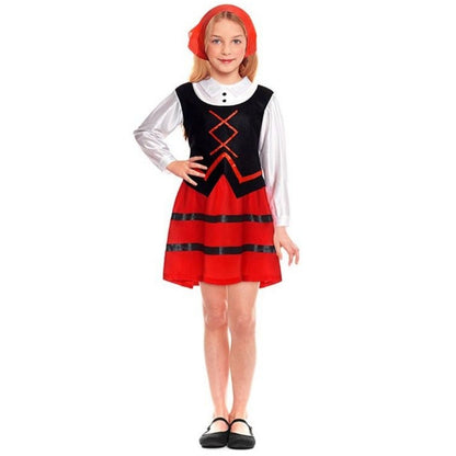 Déguisement de bergère galicienne court pour fille