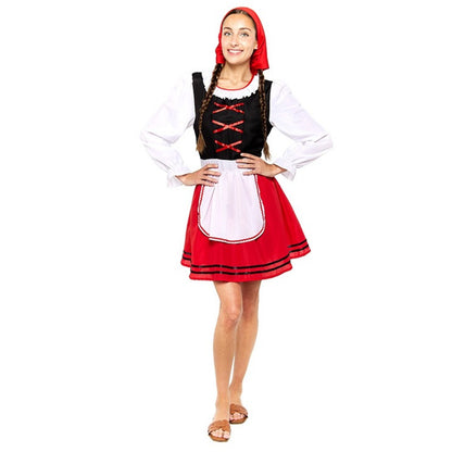 Déguisement de bergère galicienne rouge pour femme