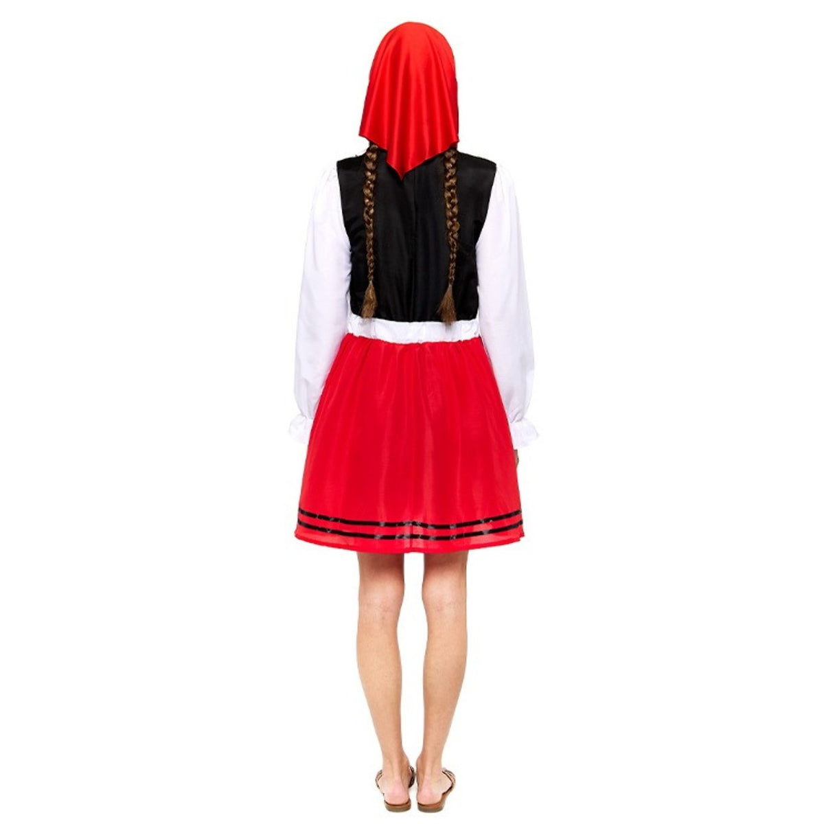 Déguisement de bergère galicienne rouge pour femme