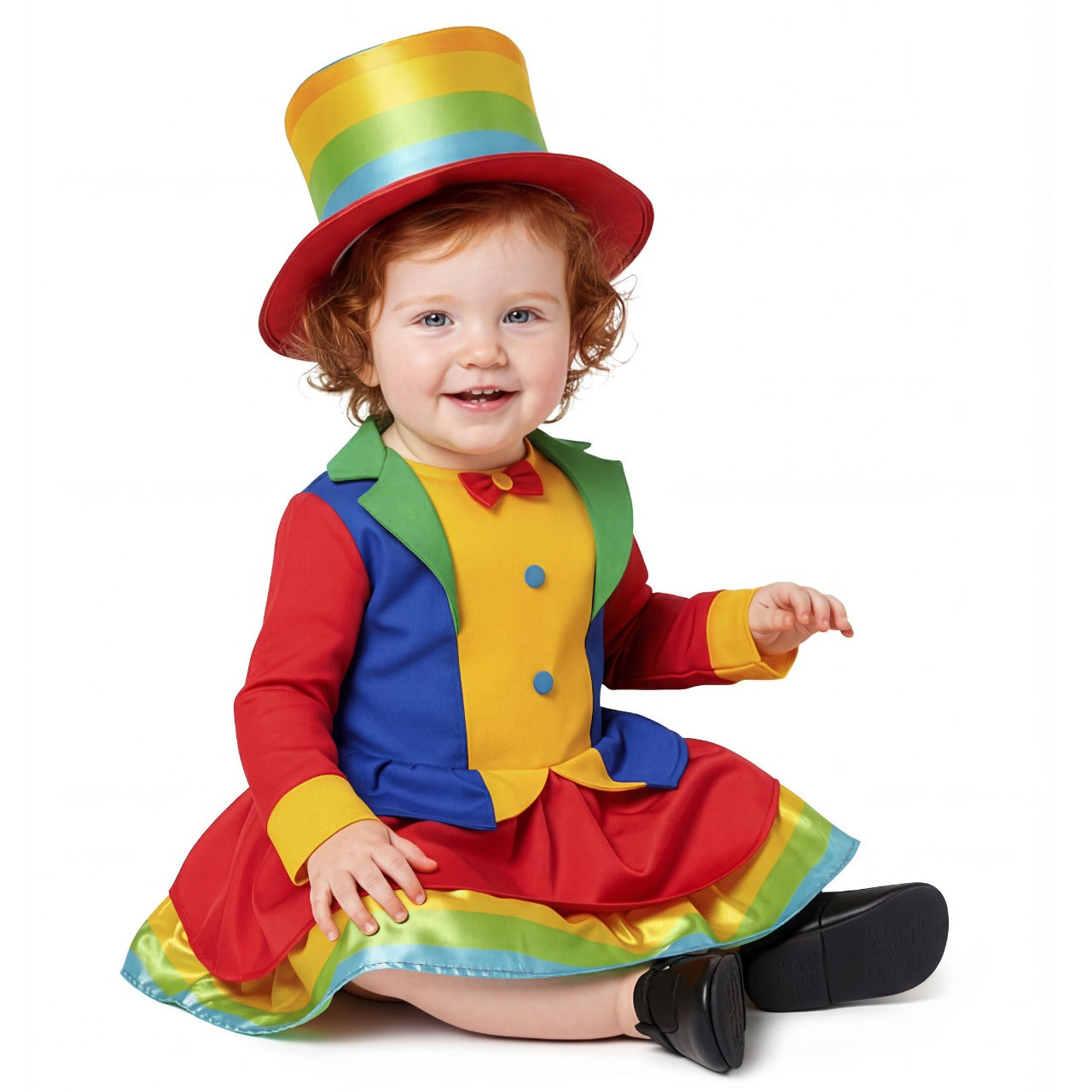 Déguisement de clown multicolore pour bébé