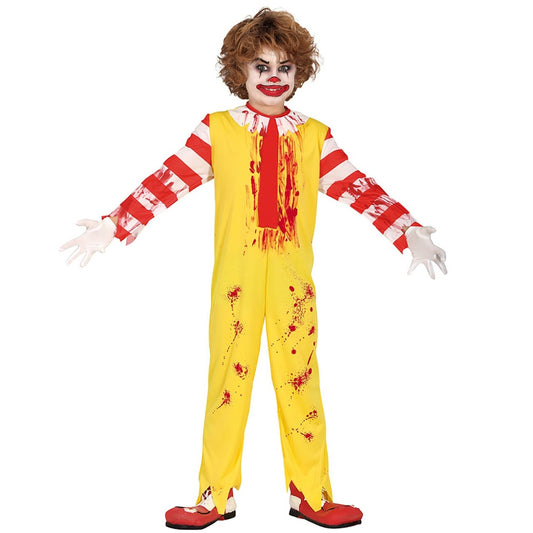Déguisement de clown burger sanglant pour enfant